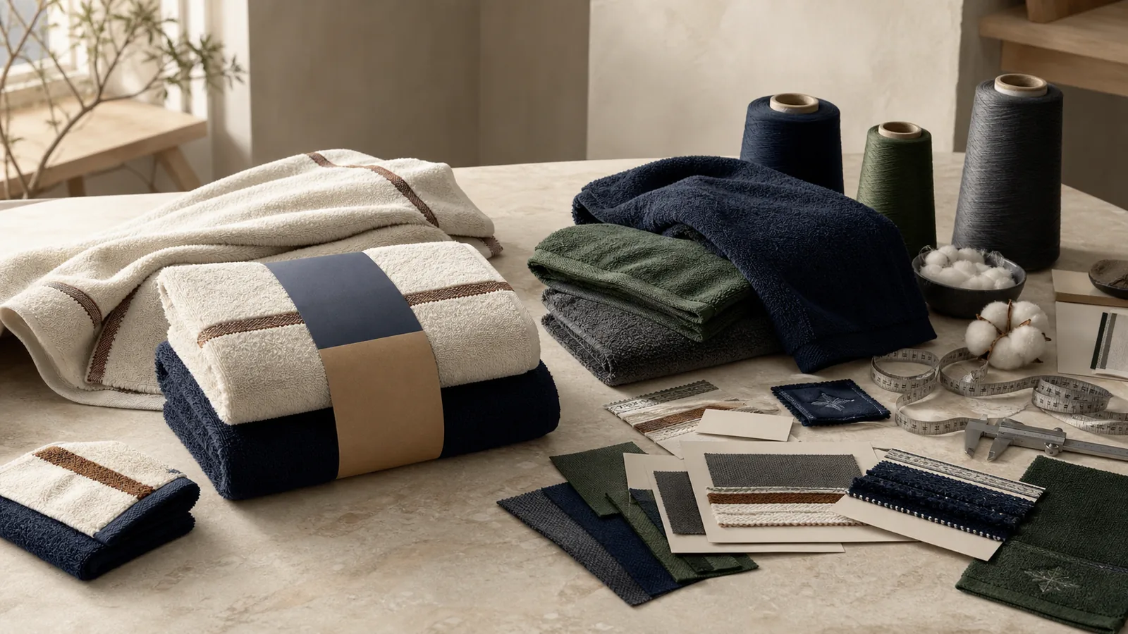 Private label towel set compared with custom OEM specification materials